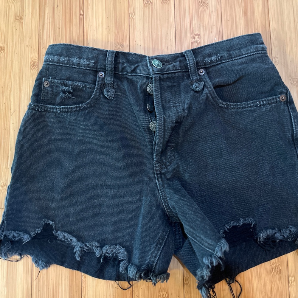 We The Free Black Denim Shorts